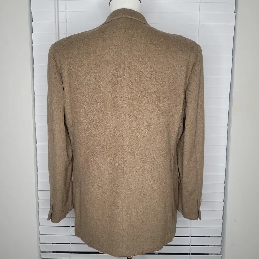 Vtg Size 38R Emanuel Ungaro Covarra Cashmere Wool Blazer Sportscoat Mocha Mousse